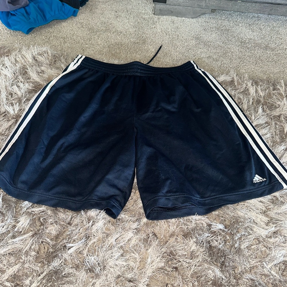 Adidas Black Athletic Shorts with Elastic Waistband